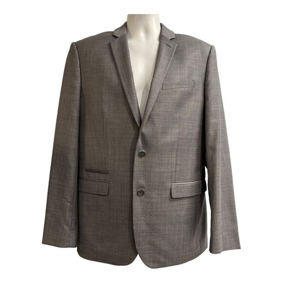 Express 42L Photographer Blazer Jacket Sport Coat Wool Blend Gray 2 Button - Picture 1 of 10